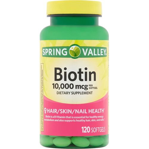 Spring valley Biotin 10,000mcg Softgels 120'S-Multicolour