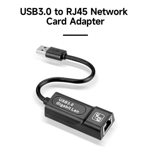 Portable Network Card Converter USB3.0 to RJ45 Gigabit Network Card Adapter High-speed Transmission Wide Compatibility NO5137