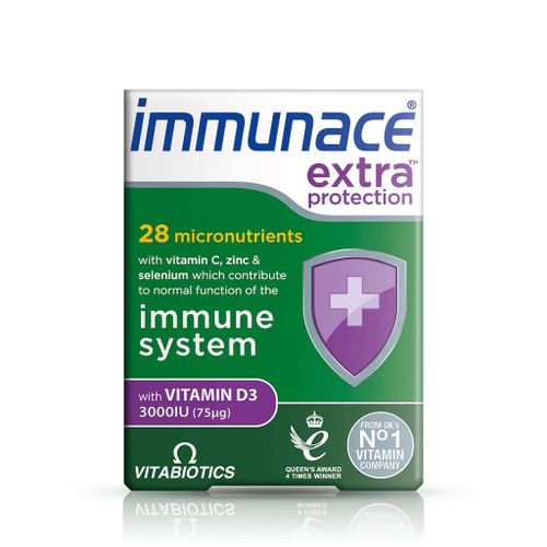 Vitabiotics Immunace Extra Protection Vitamin Tablets-Multicolour