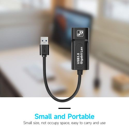 Portable Network Card Converter USB3.0 to RJ45 Gigabit Network Card Adapter High-speed Transmission Wide Compatibility NO5140