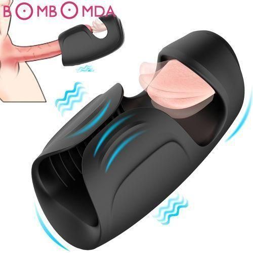 For Men With Tongue Automatic Glans Exerciser Delay Ejaculation Male Blowjobs Machine Penis   Toy For Men IRO