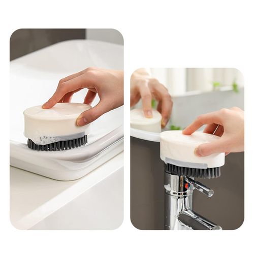 2 Reusable Household Cleaning Brushes Stain Remover Double