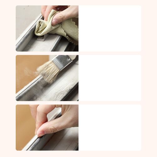 5 X 2 In 1 Scouring Pad Dustpan Cleaning Brushes Yellow