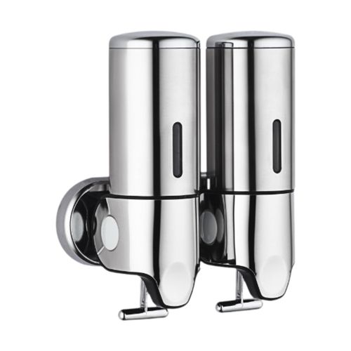 2Pcs Wall Mount Soap Dispenser Refillable Double-sided