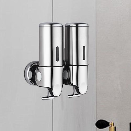 2 Pieces Liquid Soap Dispensers Manual Press Bath Shampoo