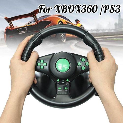 PC Gaming Vibration Racing Steering Wheel Pedals Controller For XBOX 360 PS3 PS2