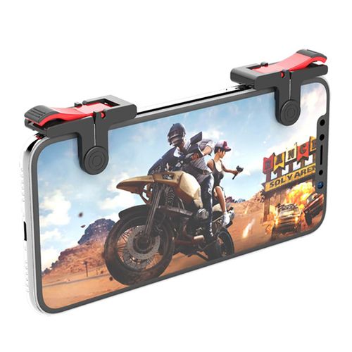 1 Pair D9 Plastic Mobile Phone Holder Gaming Triggers-Black