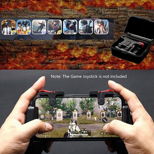 1 Pair D9 Plastic Mobile Phone Holder Gaming Triggers-Black
