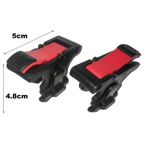 1 Pair D9 Plastic Mobile Phone Holder Gaming Triggers-Black