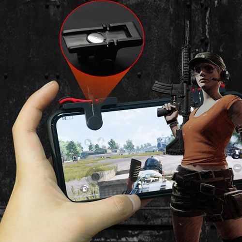 1 Pair D9 Plastic Mobile Phone Holder Gaming Triggers-Black