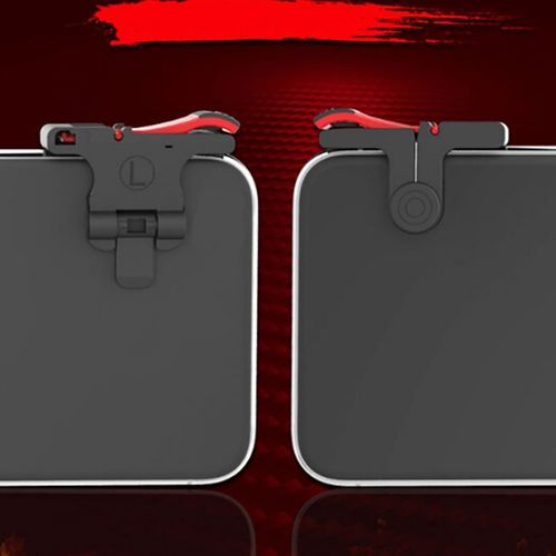 1 Pair D9 Plastic Mobile Phone Holder Gaming Triggers-Black