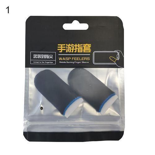 1 Pair Touch Screen Finger Sleeves Non-Scratch Nylon Fiber-