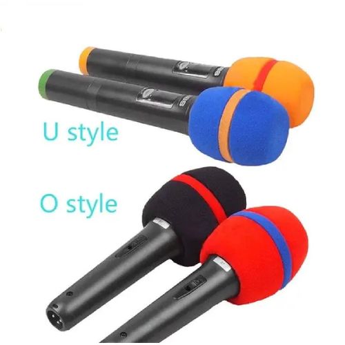 5 Pieces Dancepandas Microphone Cover Foam 5 Pieces Colourful Foam Mic Windscreen Microphone Windscreen for Recording Podcasting