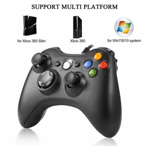 USB Game Pad Joypad Controller For MICROSOFT Xbox 360 Slim And PC- White/ Black
