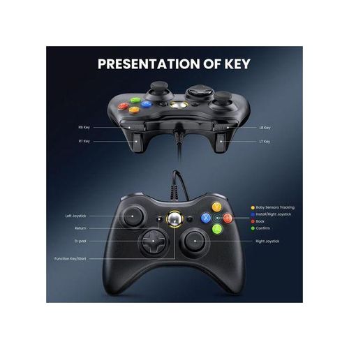 Wired Xbox 360 &Slim Game Controller Pad PC Video Gamepad