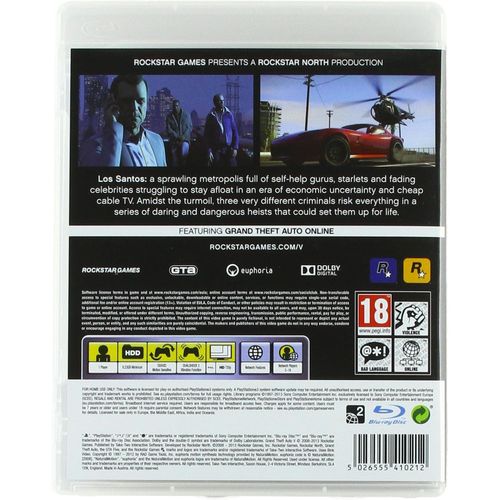 Rockstar Games Grand Theft Auto V PS3 Game (Refurbished)