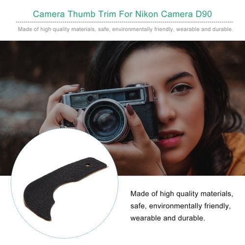 Portable Practical Back Thumb Grip Rubber Cover Part For Nikon D90 DSLR+Tape-Black