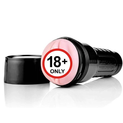 Pocket Pussy Flesh Light Male Masturbators- Black Realistic Textured Pocket Vagina.