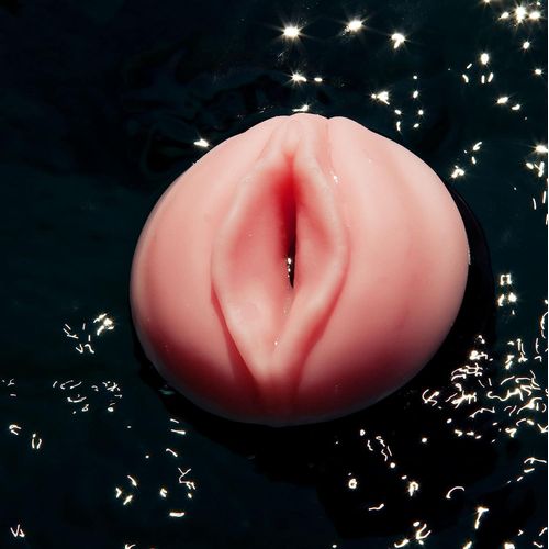 Pocket Pussy Flesh Light Male Masturbators- Black Realistic Textured Pocket Vagina.