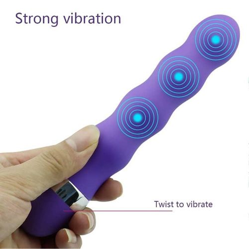 Stick Vibrators With Treads Battery Powered- Blue