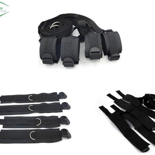 Bed Restraints System Straps Spreader - Black