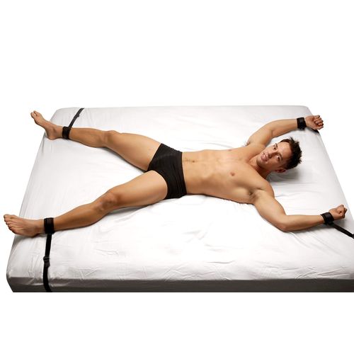 Bed Restraints System Straps Spreader - Black