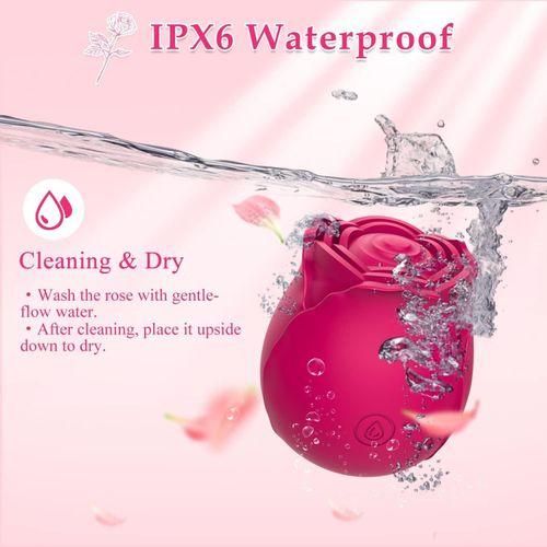 Rose Toys Clitoral Vibrator For Women, Vlatne Sex Stimulator With 9 Mind-Blowing Tapping Modes, Nipple Teasing Clitoris Masturbating Things For Sexual Pleasure, Vibrating Adult Sex Toy - Red.
