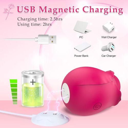 Rose Toys Clitoral Vibrator For Women, Vlatne Sex Stimulator With 9 Mind-Blowing Tapping Modes, Nipple Teasing Clitoris Masturbating Things For Sexual Pleasure, Vibrating Adult Sex Toy - Red.