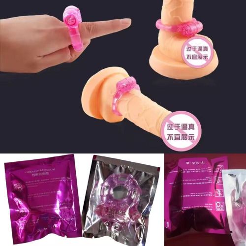 Cock Ring Vibrator Vibrating Rings Clitoral Stimulator Penis Erect Erection - Pink