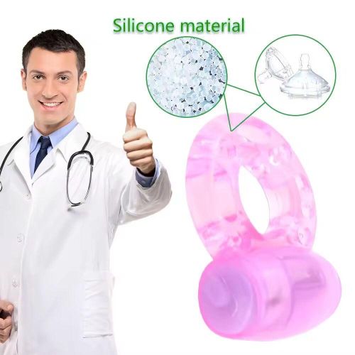 Cock Ring Vibrator Vibrating Rings Clitoral Stimulator Penis Erect Erection - Pink