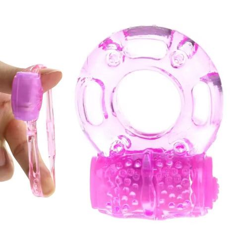 Cock Ring Vibrator Vibrating Rings Clitoral Stimulator Penis Erect Erection - Pink