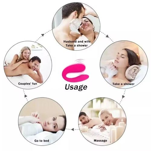 Women Vagina Clitoris Stimulate G-Spot U Type Vibrator - Pink