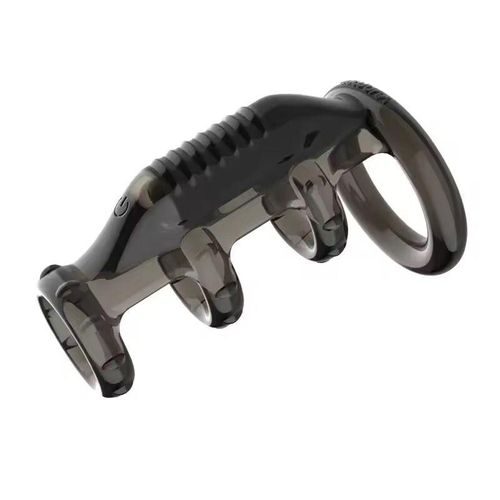 Erotic Bdsm Penis Ring Vibrator For Men Cock Delay Ejaculation - Black