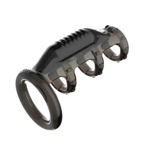 Erotic Bdsm Penis Ring Vibrator For Men Cock Delay Ejaculation - Black