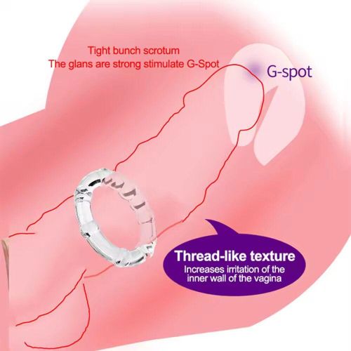 3Pcs Silicone Cock Ring Delay Ejaculation Tricolor Penis Rings - Black