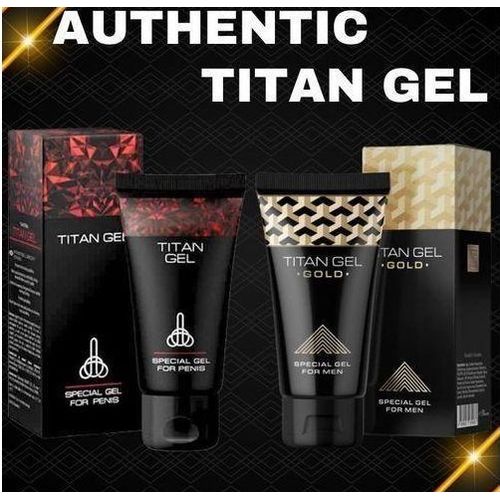 Titan Gel  Original White Neck Special Men Gel For Big Size Long Size And Delay 2pcs Gold And Red