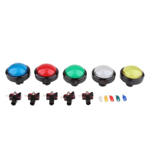 60mm Round Push Button Momentary Switch 12V For Arcade Red