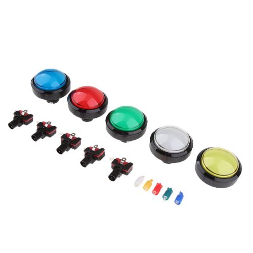 60mm Round Push Button Momentary Switch 12V For Arcade Red
