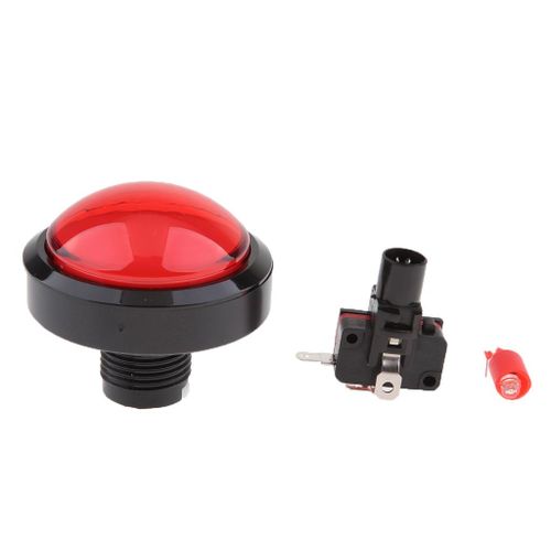 60mm Round Push Button Momentary Switch 12V For Arcade Red