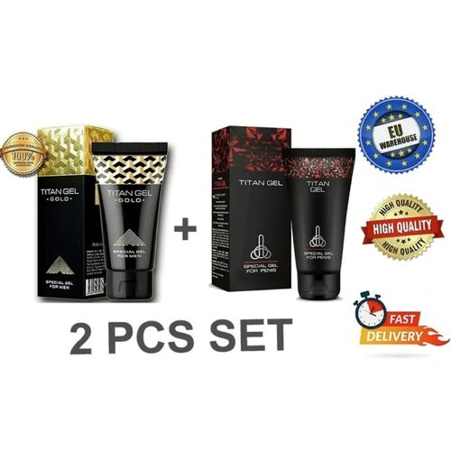 Russian Titan Gel Gel Gel Original White Neck Special Men Gel For Big Size Long Size And Delay 2pcs