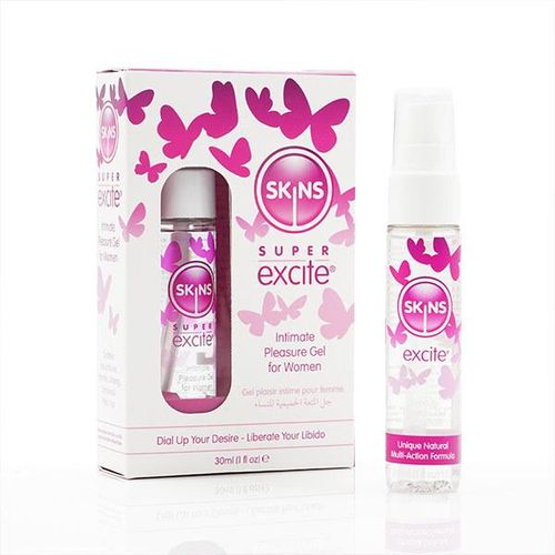 Skins Super Excite - Intimate Pleasure Gel for Women 30ml-White