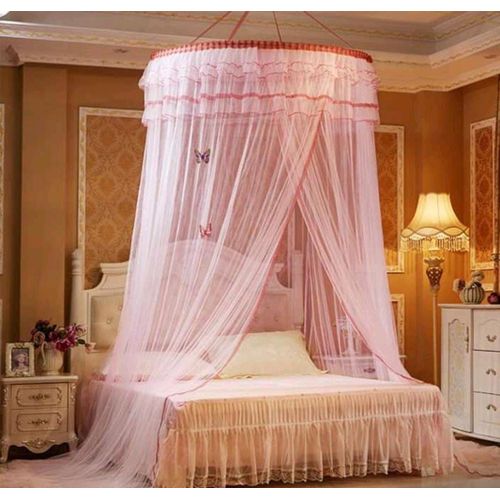 Round Hanging Mosquito Net - Pink