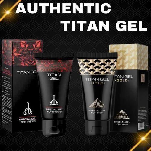 Titan Gel Original White Neck Special Men Gel For Big Size Long Size And Delay 2pcs Gold And Red