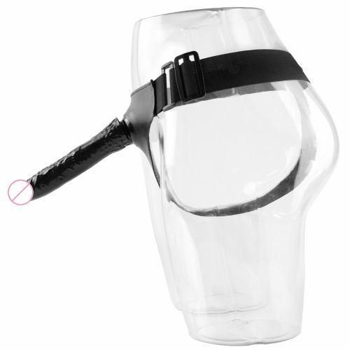 Detachable Strap-On Strap-On Adjustable Belt Women Men Penis Dildo Lanyard Strap - Black