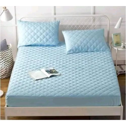 Waterproof matress protector full-fitted cover light blue