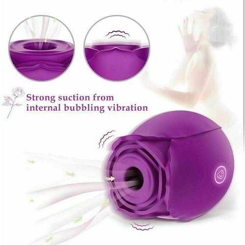 USB Rose Vagina Clitoris Sucker Niple Stimulator Purple