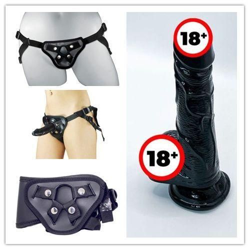 Realistic Dildo Strap-On Silicone Penis For Extra Pleasure For Male & Female - Black