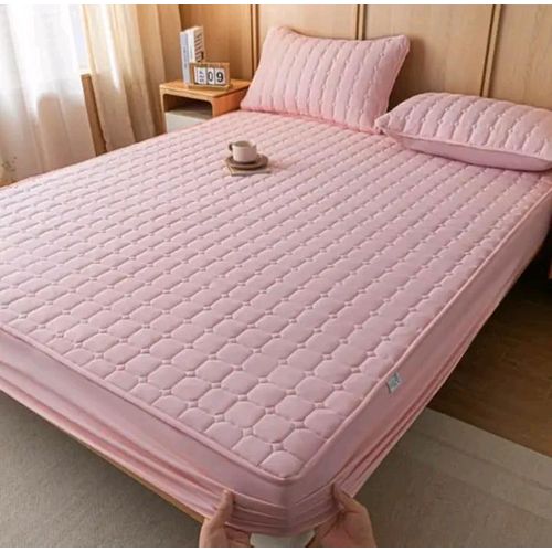 Waterproof matress protector full-fitted 6x6 pink