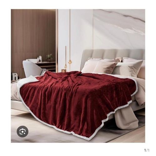 Fleece Woolen Soft Blanket - Maroon