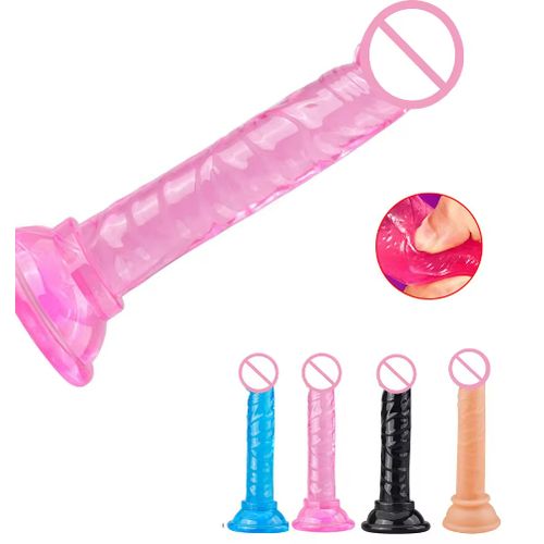 Mini Realistic Prostate Dildo For Women Penis Anal Plug Massage Clitorial - Pink